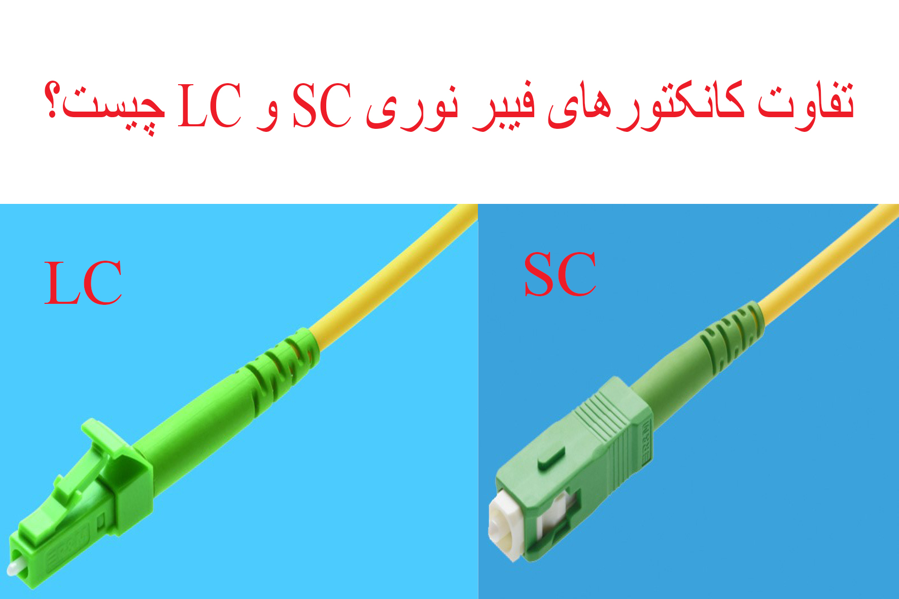 تفاوت کانکتورهای فیبر نوری SC و LC چیست؟