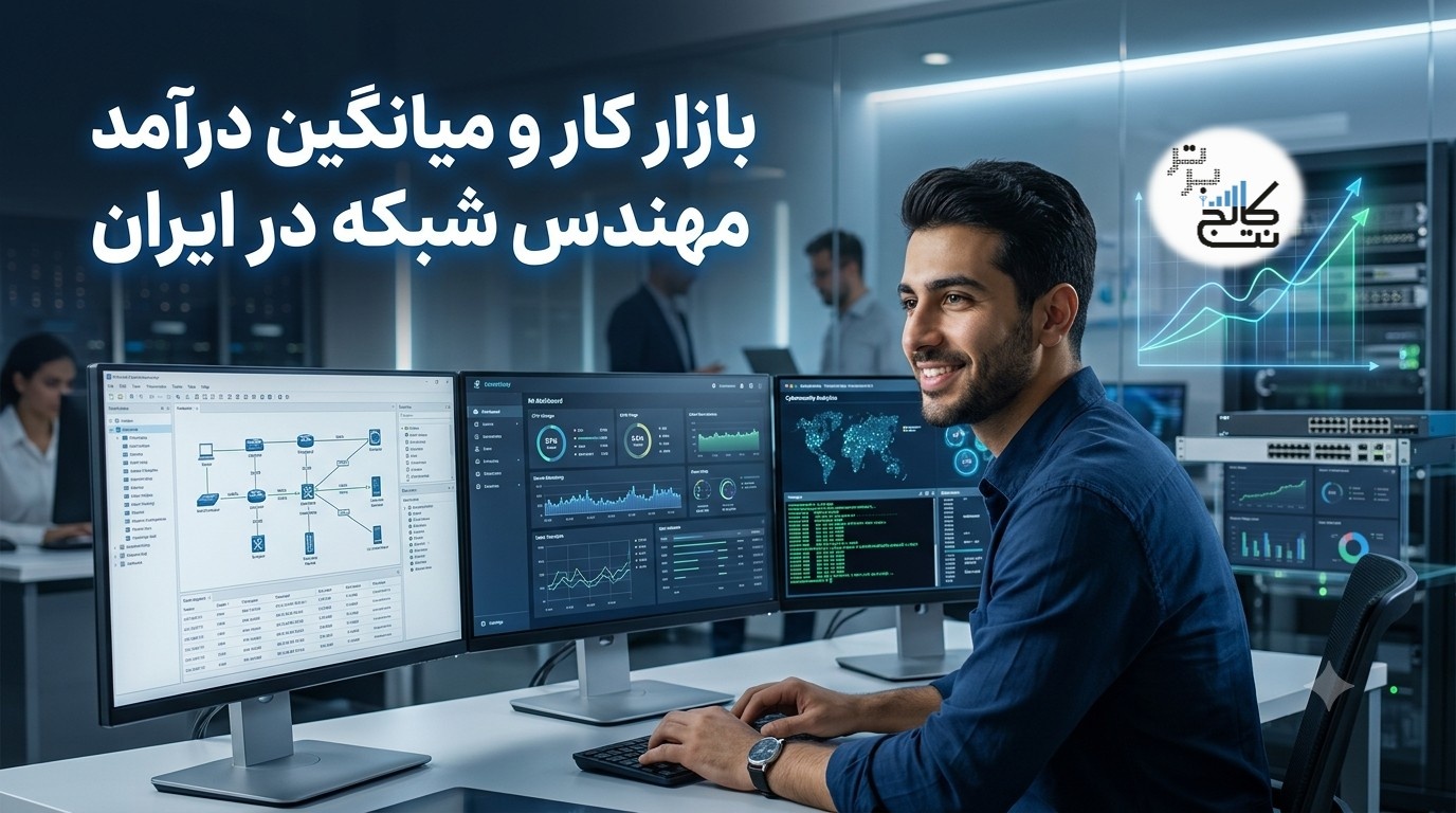 میانگین بازار کار و درآمد مهندس شبکه در ایران