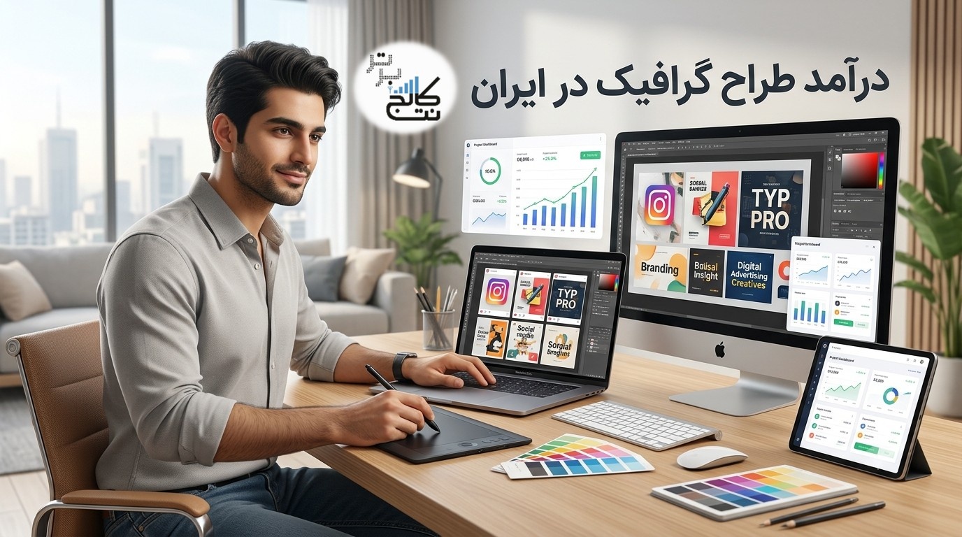 بازار کار و میانگین درآمد طراح گرافیک در ایران